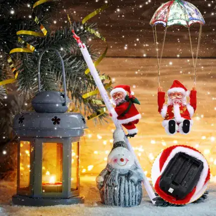 Electric Chimney Climbing Santa Claus Musical Toys