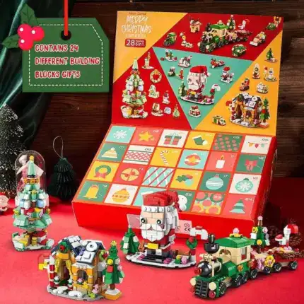 Holiday Countdown Calendar for Kids - Build & Play Christmas BlocksB