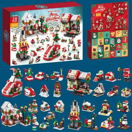 Holiday Countdown Calendar for Kids - Build & Play Christmas BlocksB