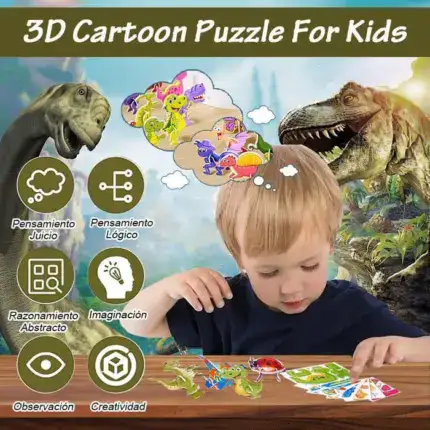 3D Cartoon Puzzle for Kids