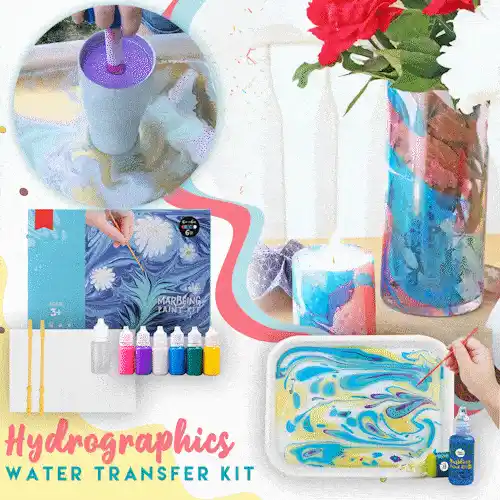 Water Marbling Paint Art Kit demonstration