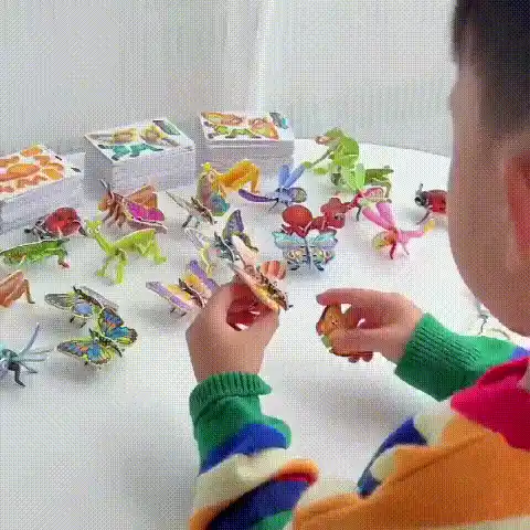 Kids assembling puzzles